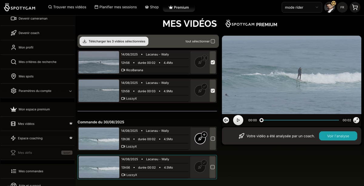 Mes videos screenshot